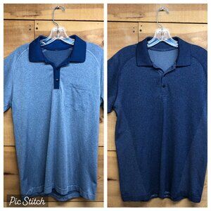 Lululemon Polo Golf Lightweight Shirts Lot Of 2 Mens Size Medium Casual Stretch